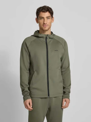 Kurtka treningowa o kroju regular fit z szybkoschnącej tkaniny model ‘SICON ACTIVE’ BOSS Green