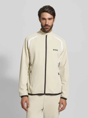 Kurtka treningowa o kroju regular fit ze wstawkami w pasie model ‘TOC SPIN FZ’ BOSS Green