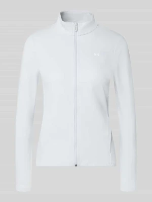 kurtka treningowa o kroju slim fit z nadrukiem z logo Under Armour Jasnoszary
