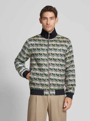 Kurtka treningowa z dodatkiem wiskozy model ‘jacquard’ Scotch & Soda