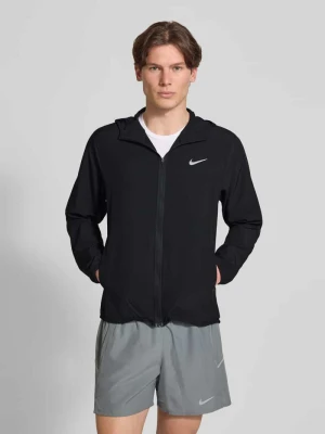 kurtka treningowa z nadrukiem z logo i stójką Nike Czarny