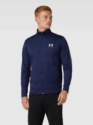 Kurtka treningowa z nadrukiem z logo model ‘PIQUE TRACK JACKET’ Under Armour