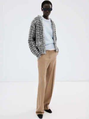 Kurtka tweedowa oversize czarny - Kobieta - - MANGO