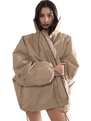 Kurtka typu bomber oversize mocca Rest Factory