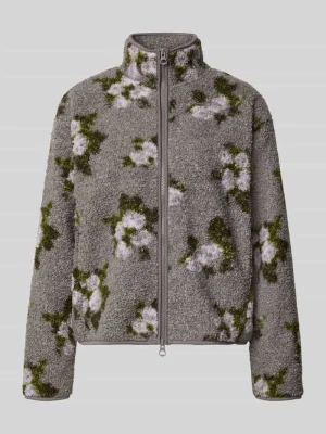 kurtka typu teddy o kroju regular fit z wzorem na całej powierzchni model 'AUTUMN' Pieces
