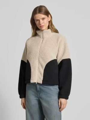 Kurtka typu teddy z zamkiem błyskawicznym dwustronnym model 'CUDDLE' Noisy May