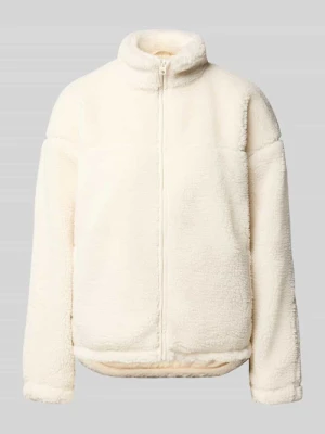 Kurtka typu teddy ze stójką REVIEW Złamany biały