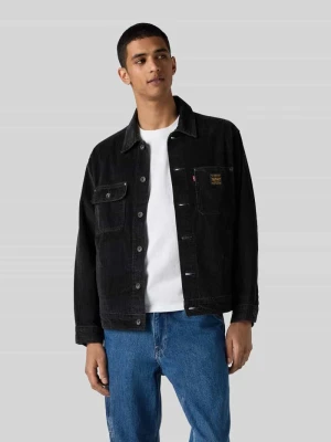 Kurtka typu trucker o kroju relaxed fit z bawełny ze sztruksową strukturą Levi's Czarny