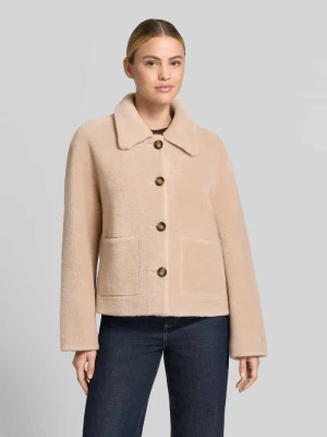 kurtka w kroju regular fit z czystej wełny Oakwood Piaskowy