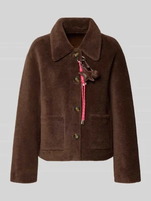 kurtka w kroju regular fit z czystej wełny Oakwood Średniobrązowy
