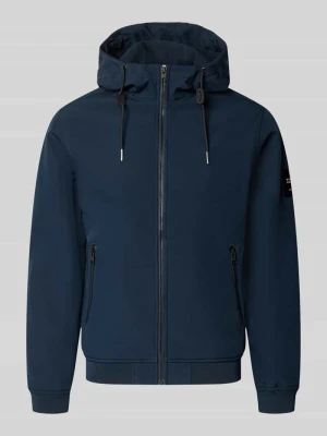 kurtka w kroju regular fit z detalem z logo Jack&Jones Granatowy