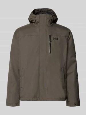 kurtka w kroju regular fit z nadrukiem z logo model 'Juell' Helly Hansen Oliwkowy