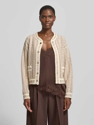 kurtka w kroju regular fit z obszyciem z kamieni stras Liu Jo White