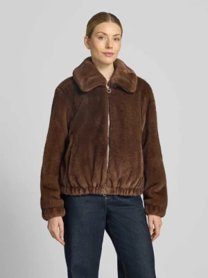 kurtka w kroju regular fit ze sztucznego futra Fuchs Schmitt Ciemnobrązowy