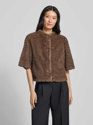 kurtka w kroju regular fit ze sztucznego futra White Label