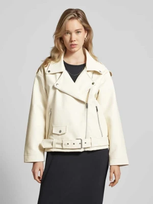 Kurtka w stylu Biker z imitacji skóry model ‘PAULINA’ Noisy May