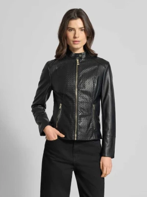 Kurtka w stylu Biker z imitacji skóry ze stójką model ‘CLAUDINE’ Guess