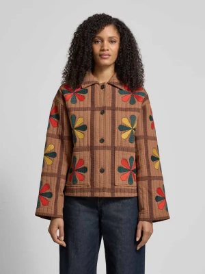 Kurtka w stylu patchworkowym z wykładanym kołnierzem Jake*s Casual