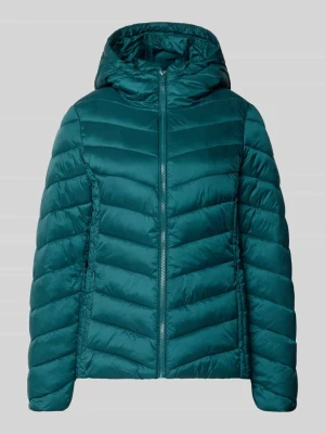 kurtka w stylu puffer o kroju regular fit z kieszeniami zapinanymi na zamek błyskawiczny Jake*s Lazurowy