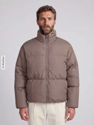 kurtka w stylu puffer o kroju regular fit z ukrytym kapturem Levi's Jasnobrązowy
