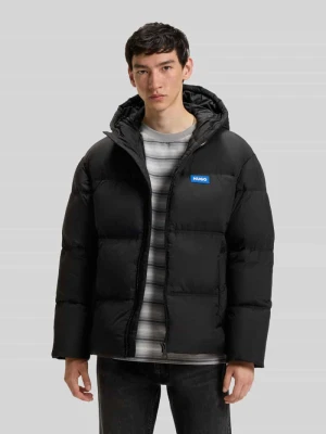 Kurtka w stylu puffer o kroju relaxed fit z kapturem Model 'BODO' Hugo Blue