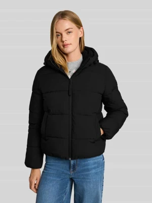 kurtka w stylu puffer z kapturem o kroju regular fit Tom Tailor Czarny
