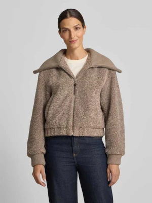 kurtka w stylu puffer z obszyciem futerkiem w kroju regular fit z kołnierzem ze ściągacza Marc O'Polo