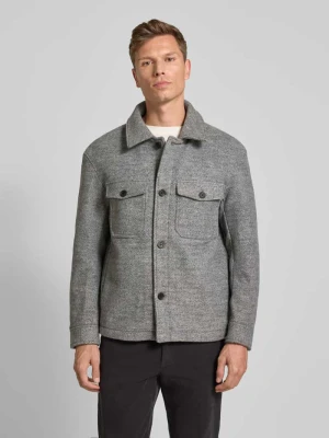 Kurtka wełniana o kroju regular fit z wykładanym kołnierzem model ‘MITCH’ Selected Homme