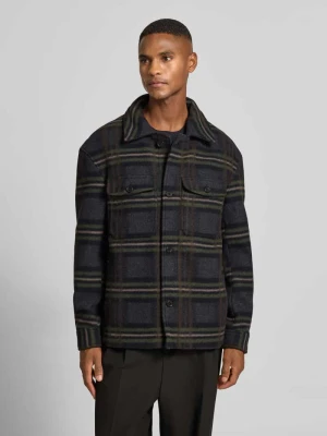 Kurtka wełniana o kroju regular fit z wykładanym kołnierzem model ‘MITCH’ Selected Homme