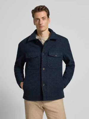 Kurtka wełniana o kroju regular fit z wykładanym kołnierzem model ‘MITCH’ Selected Homme