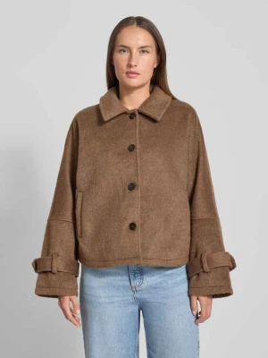 Kurtka wełniana z patkami na rękawach model ‘GIGI’ VILLA SOPHIE