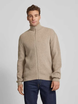 Kurtka o kroju regular fit z dzianiny z mieszanki wełny model ‘MARSH’ Forét