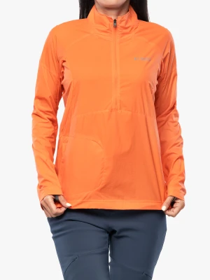 Kurtka wiatrówka damska Columbia Titan Pass Lightweight 1/2 Zip - sunset orange