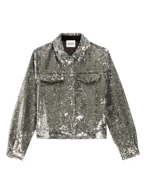 Kurtka wiosenna CLAUDIE PIERLOT srebrny