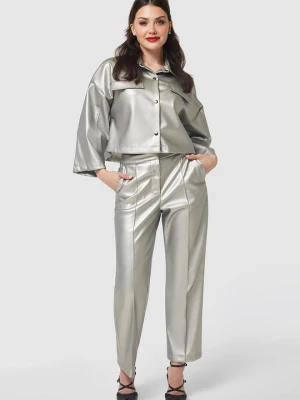 Kurtka wiosenna Closet srebrny