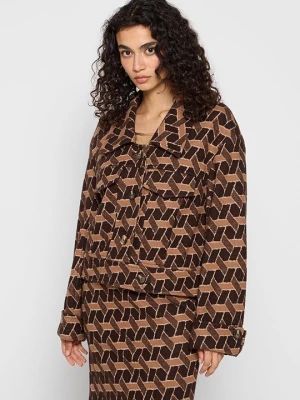 Kurtka wiosenna Diane Von Furstenberg brązowy