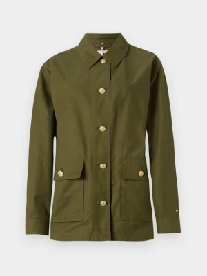Kurtka wiosenna Tommy Hilfiger oliwkowy