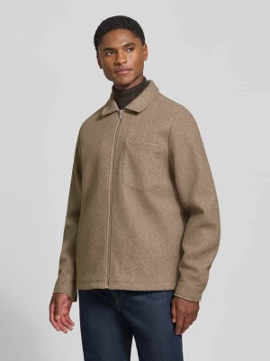 Kurtka z brustaszą i kołnierzykiem typu kent model 'ROLFSTED' Casual Friday Beżowy