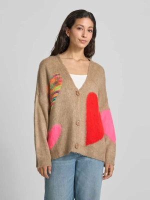 Kurtka z dzianiny o kroju oversized z listwą guzikową miss goodlife