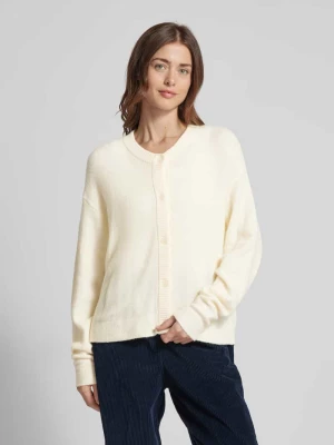 Kurtka z dzianiny o kroju oversized z listwą guzikową model ‘DAMSVILLE’ American vintage
