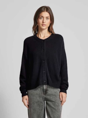 Kurtka z dzianiny o kroju oversized z listwą guzikową model ‘DAMSVILLE’ American vintage