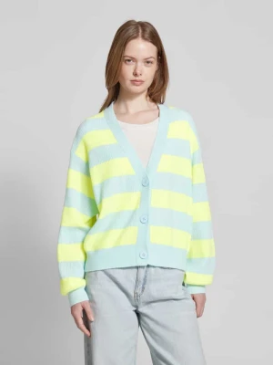 Kurtka z dzianiny o kroju oversized z mieszanki lnu i kaszmiru American Vintage