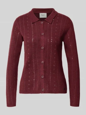 Kurtka z dzianiny o kroju regular fit z dodatkiem wełny model ‘ELAINE’ Pepe Jeans