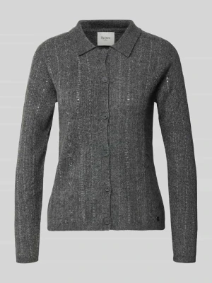 Kurtka z dzianiny o kroju regular fit z dodatkiem wełny model ‘ELAINE’ Pepe Jeans