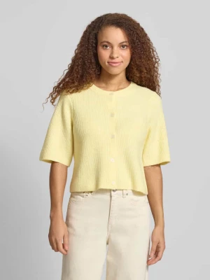 Krój regular fit kardigan rozpinany z dodatkiem wełny model 'SILLY' Pieces