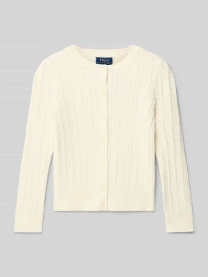 Kurtka z dzianiny o kroju regular fit z dzianinowym wzorem Polo Ralph Lauren Teens