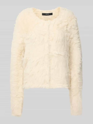 Kurtka z dzianiny o kroju regular fit z imitacji futra model ‘FLUFFY’ Vero Moda
