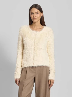 Kurtka z dzianiny o kroju regular fit z imitacji futra model ‘FLUFFY’ Vero Moda Écru