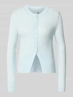 Kurtka z dzianiny o kroju regular fit z jednorzędową listwą guzikową model ‘ELLA’ Only