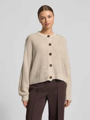 Kurtka z dzianiny o kroju regular fit z jednorzędową listwą guzikową model ‘LEA’ Vero Moda